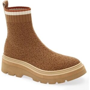 SOFFT Provea Knit Sock Boots Chunky Platform Lug Sole Ankle Booties Women's 6M